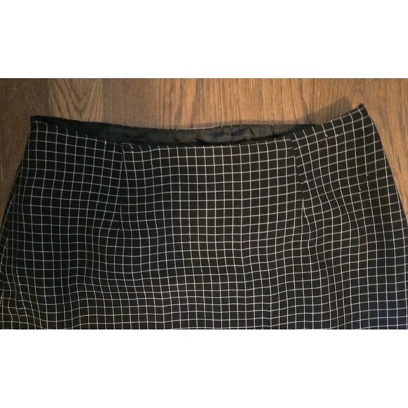 Vintage 90s y2k‎ Ruffle Bow Skirt Beaded Black White Lining Michelle Petite 4P - Picture 4 of 8